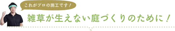 雑草が生えない庭づくりのために!